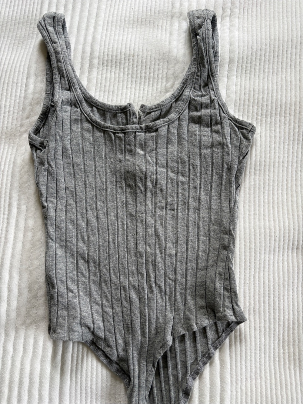Grey Ribbed Bodysuit - Picture 4 of 4